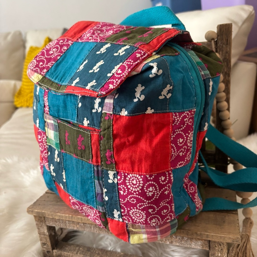 DISNEY PARKS AUTHENTIC ORIGINAL MICKEY MOUSE QUILTED BACKPACK - Picture 5 of 15